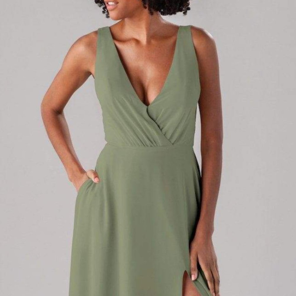 Kennedy Blue Lydia Bridesmaid Dress - Size 6 - Moss